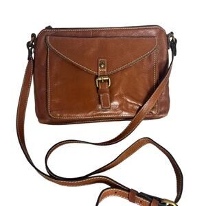 Patricia Nash Crossbody Bag Avellino Tan Italian Leather Envelope Bag 11x8